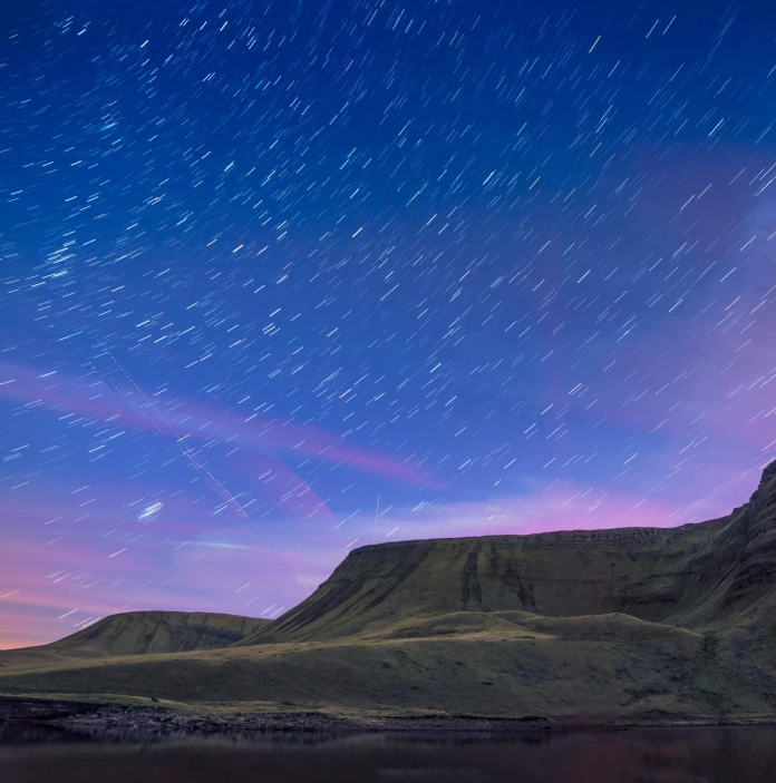 An image of stars over the Carmarthenshire fans