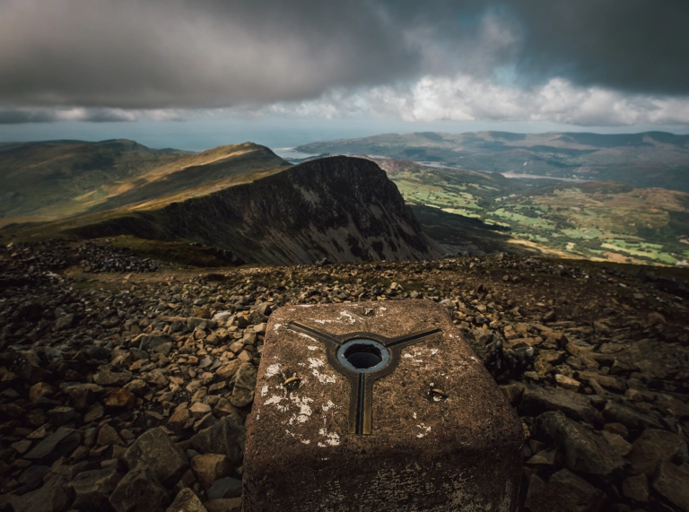 View from the summit of Cader Idris looking towards the coast.