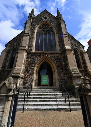 Front entrance of Cornerstone Church.