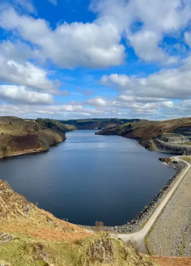A beautiful lake in the sunshine.