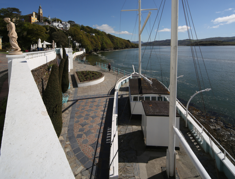The concrete boat at Portmeirion.