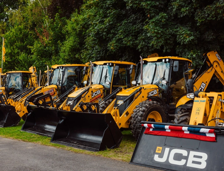row of diggers.
